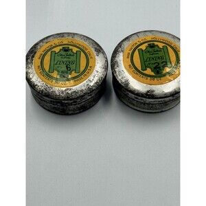 Vintage 1920-30's Max Factor Supreme Lining Makeup Tins #6 Blue Gray #22 Fangro
